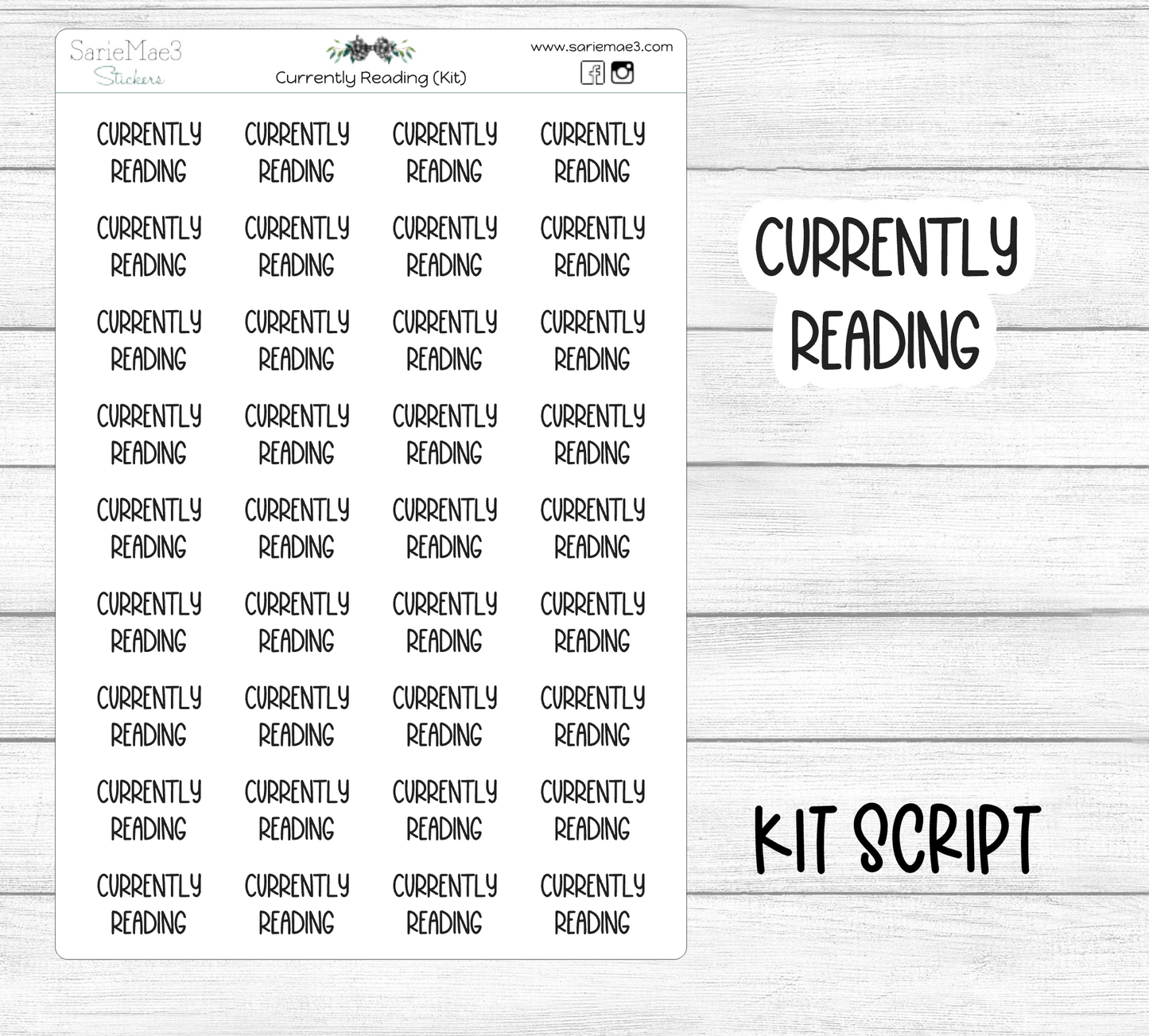 Currently Reading (Kit Font)