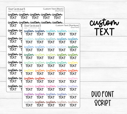Custom Script (Duo Font)