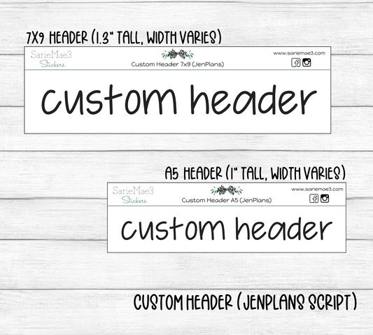 Custom Header (JenPlans Font)