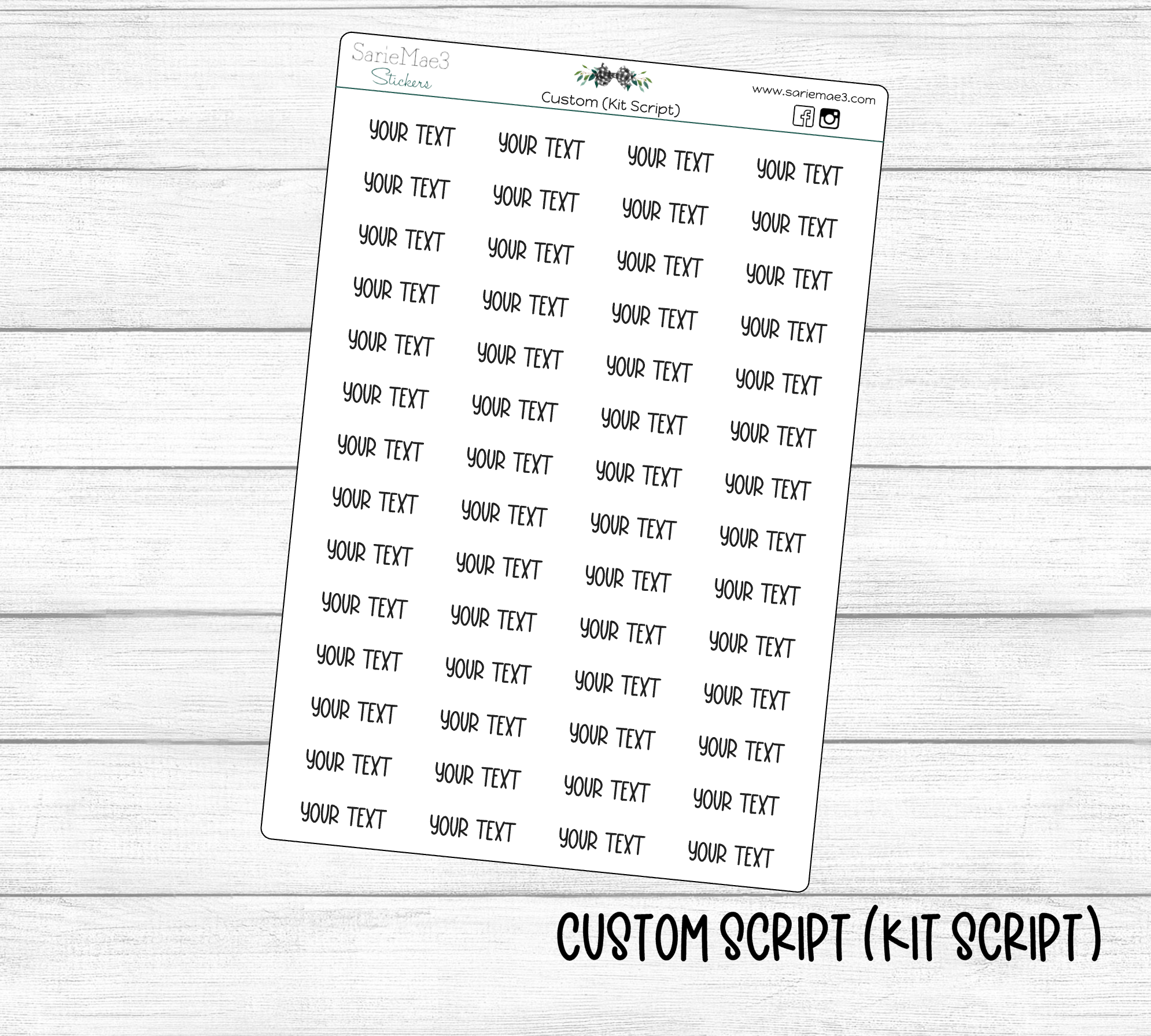 Custom Script (Kit Font) – SarieMae3