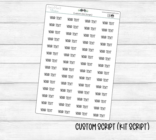 Custom Script (2025 Kit Font)