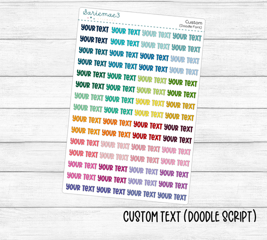 Custom Text (Doodle Script)