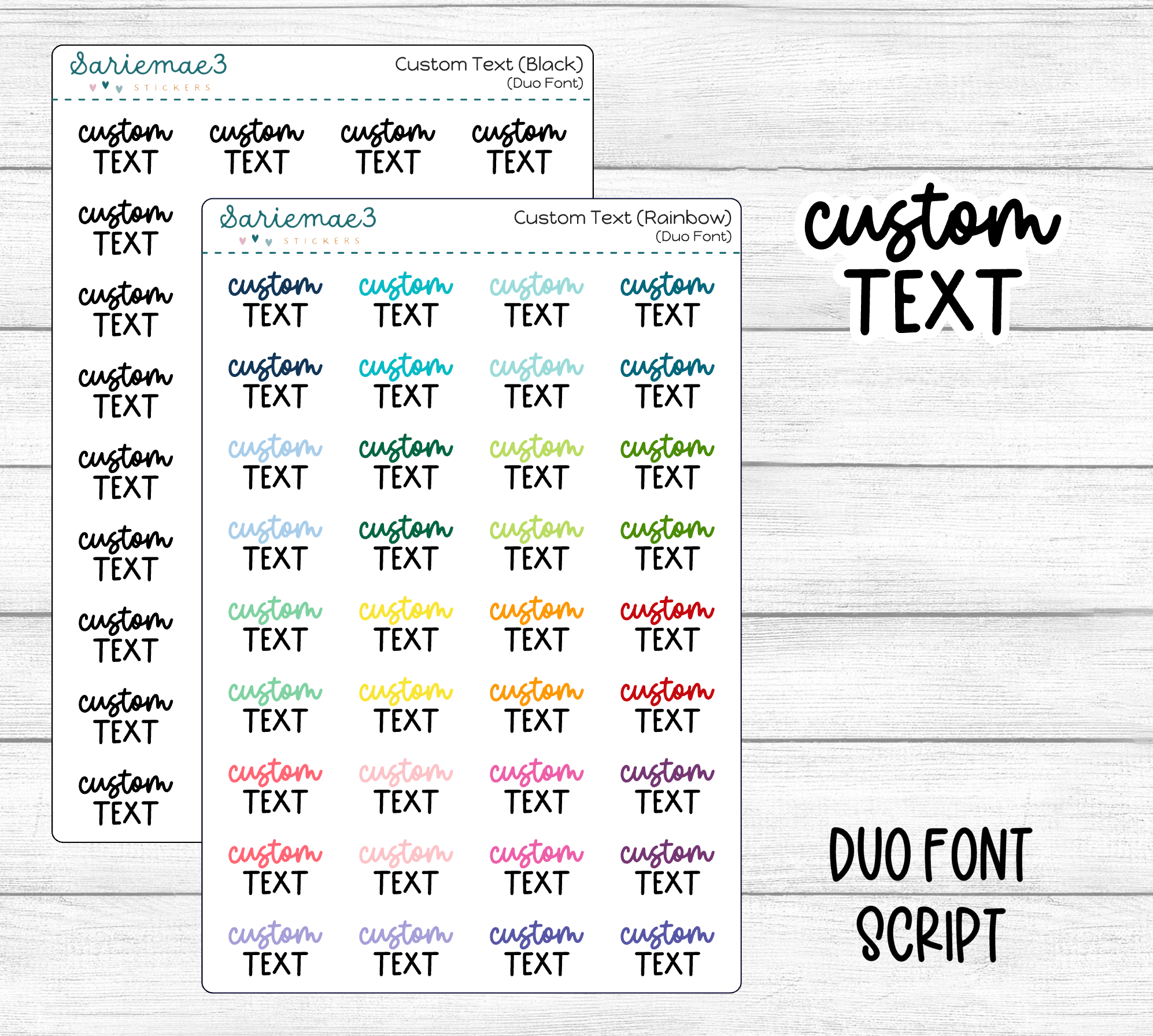 Custom Script (Duo Font) – SarieMae3