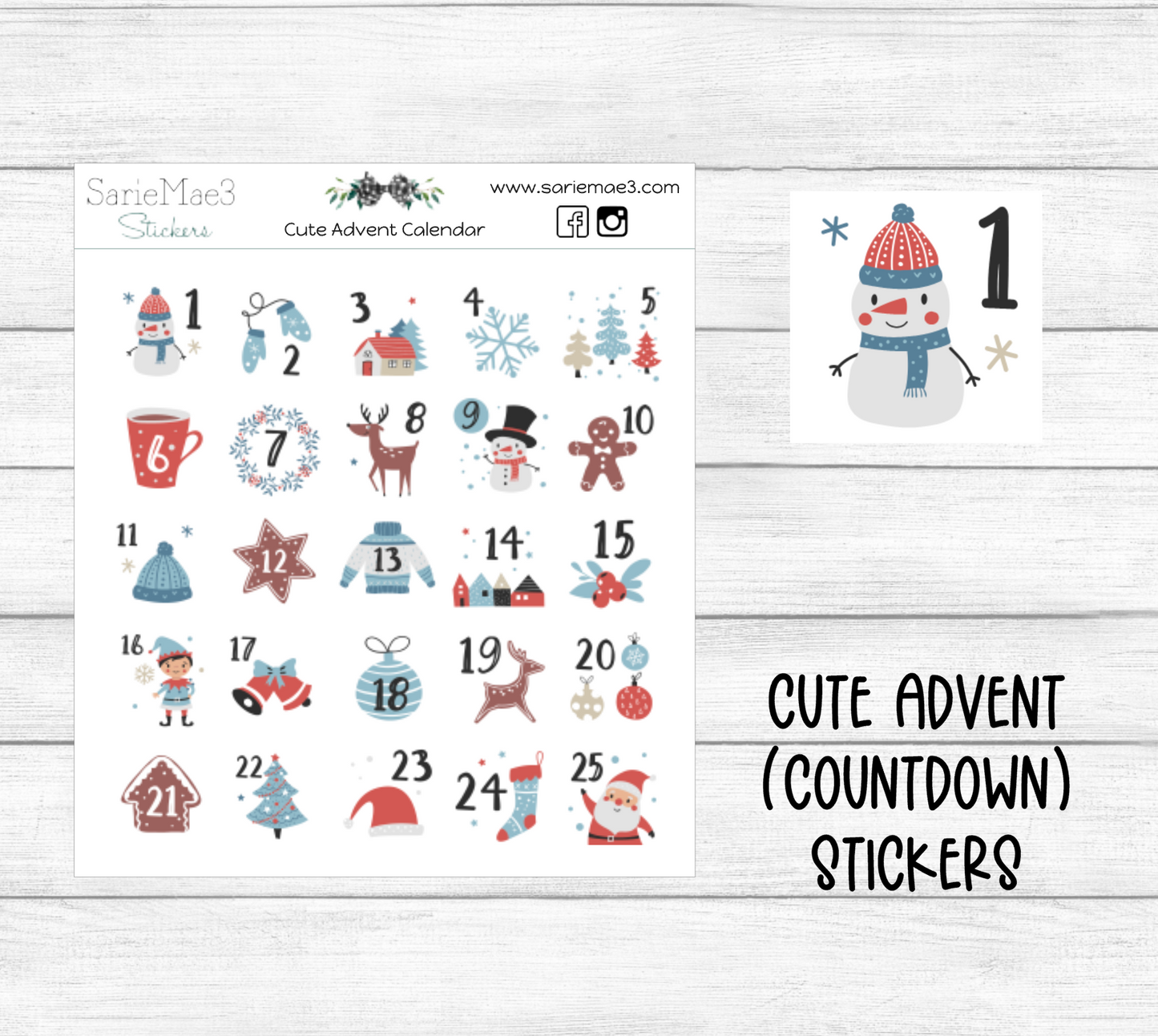 Cute Advent / Countdown Calendar