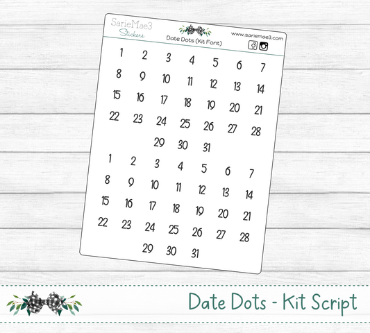 Date Dots (Kit Font)