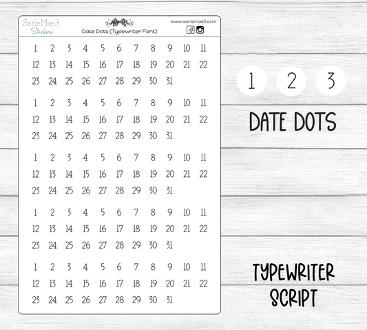 Date Dots (Typewriter)