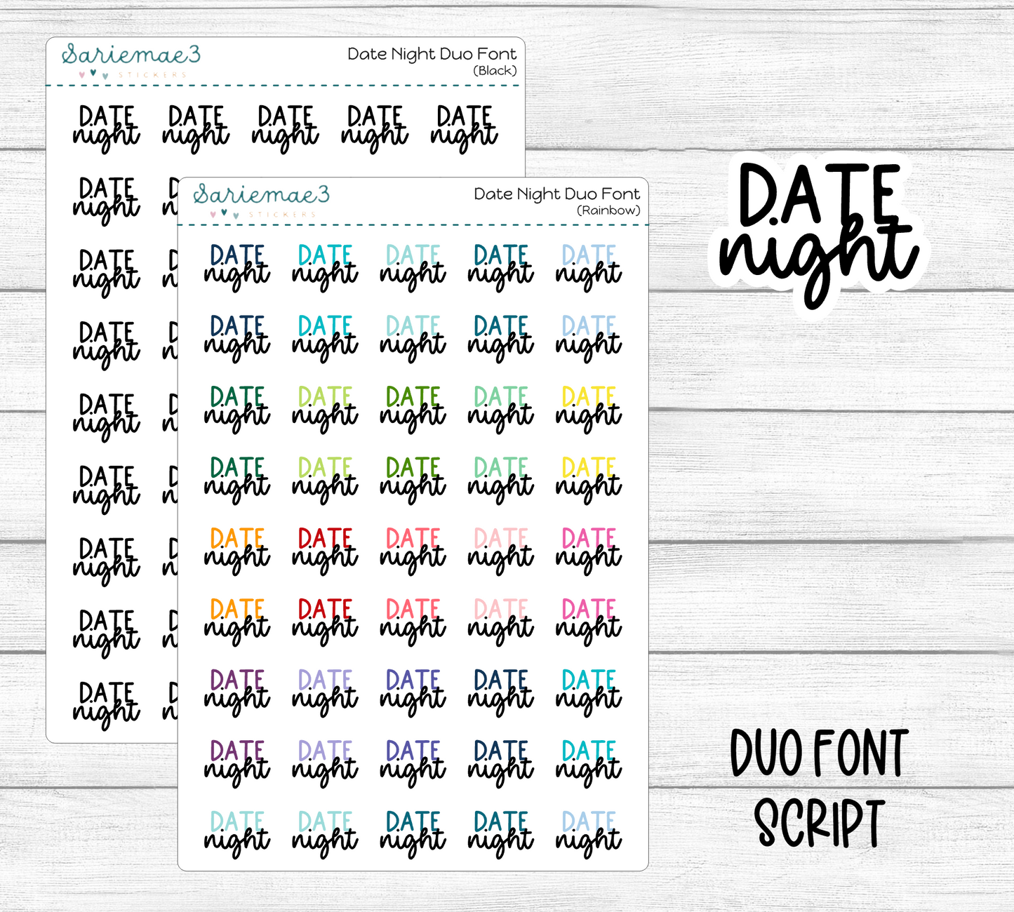 Date Night (Duo Font)