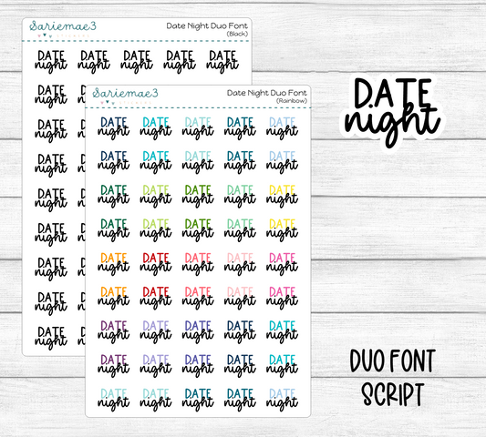 Date Night (Duo Font)
