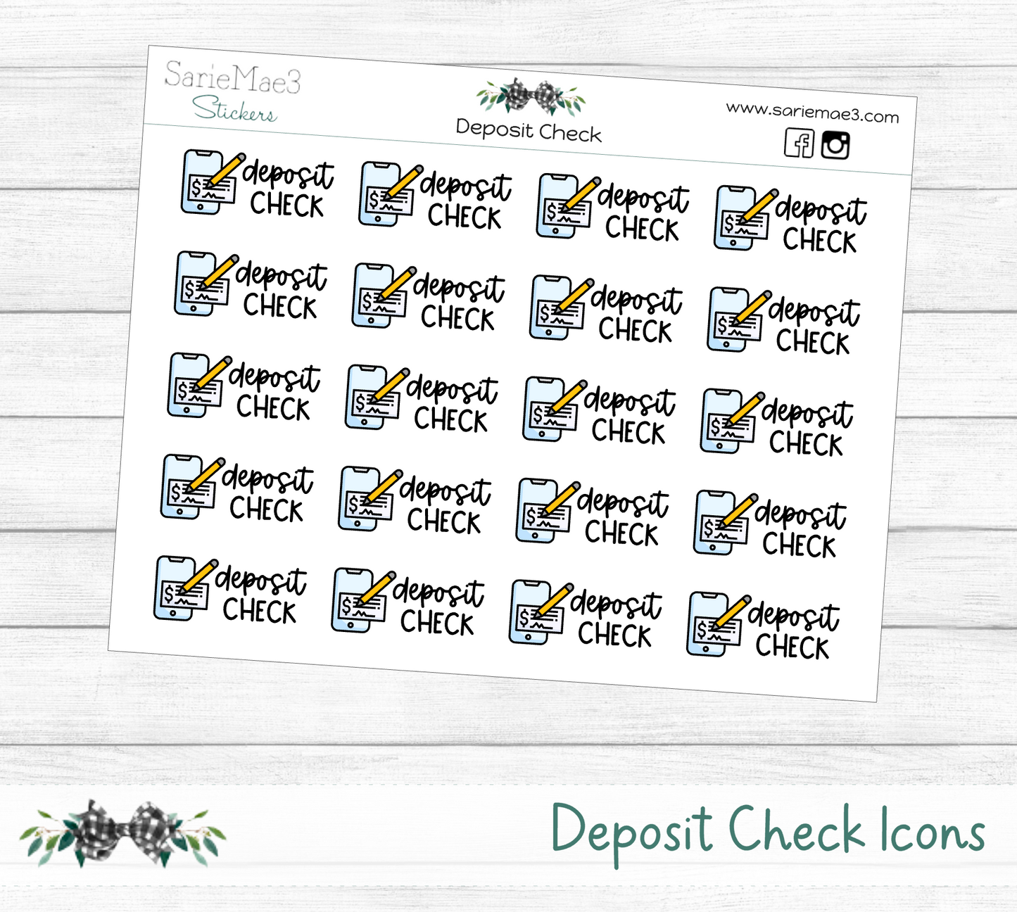 Deposit Check Icons