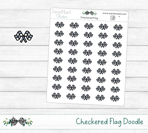 Checkered Flag Doodle