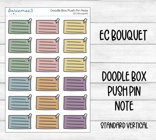Doodle Box Push Pin Note (EC Bouquet)