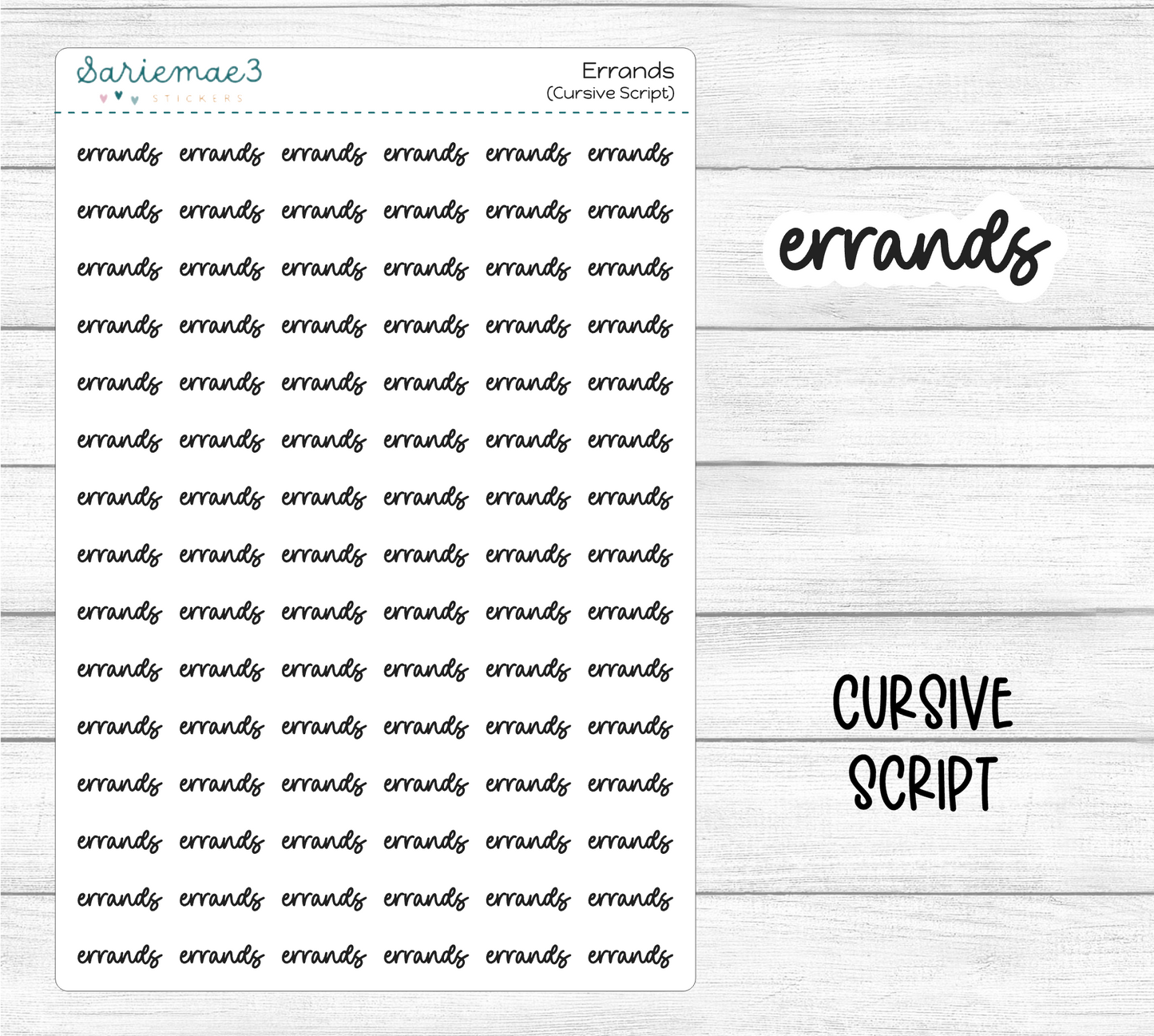 Errands (Cursive)