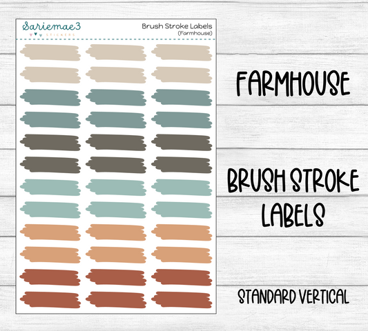 Brushstroke Labels (Farmhouse)