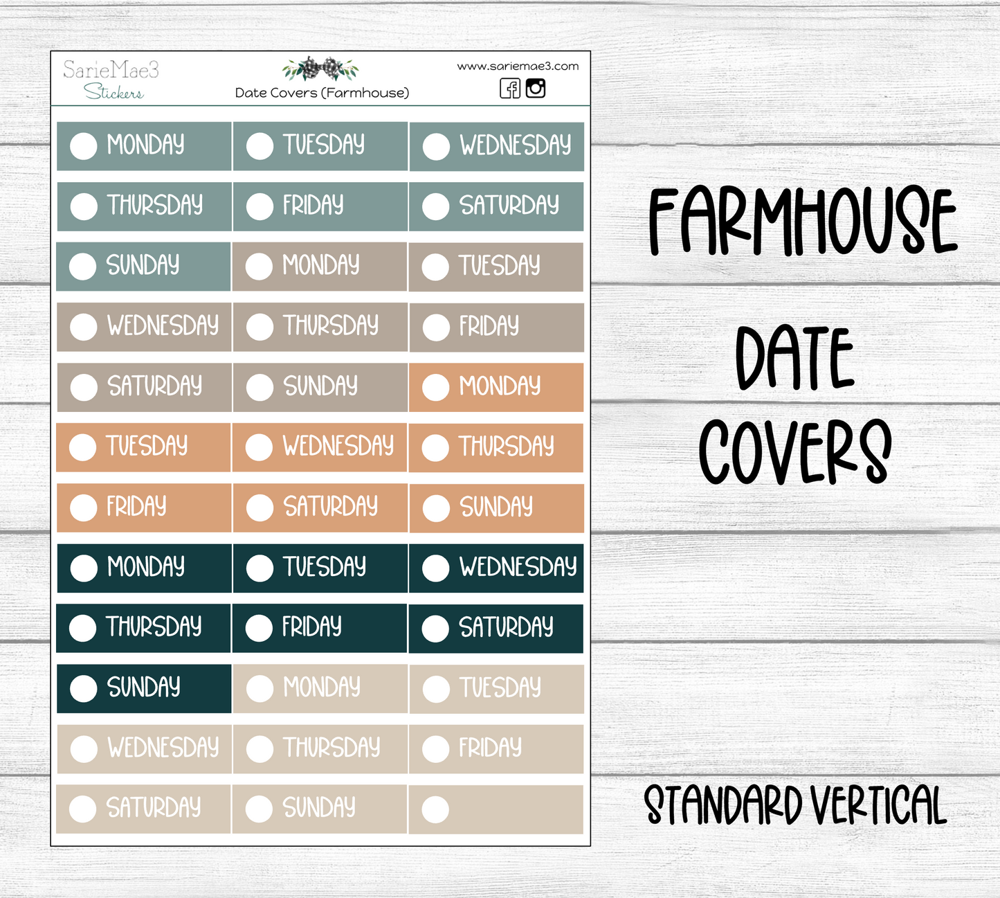 Date Covers (Farmhouse)