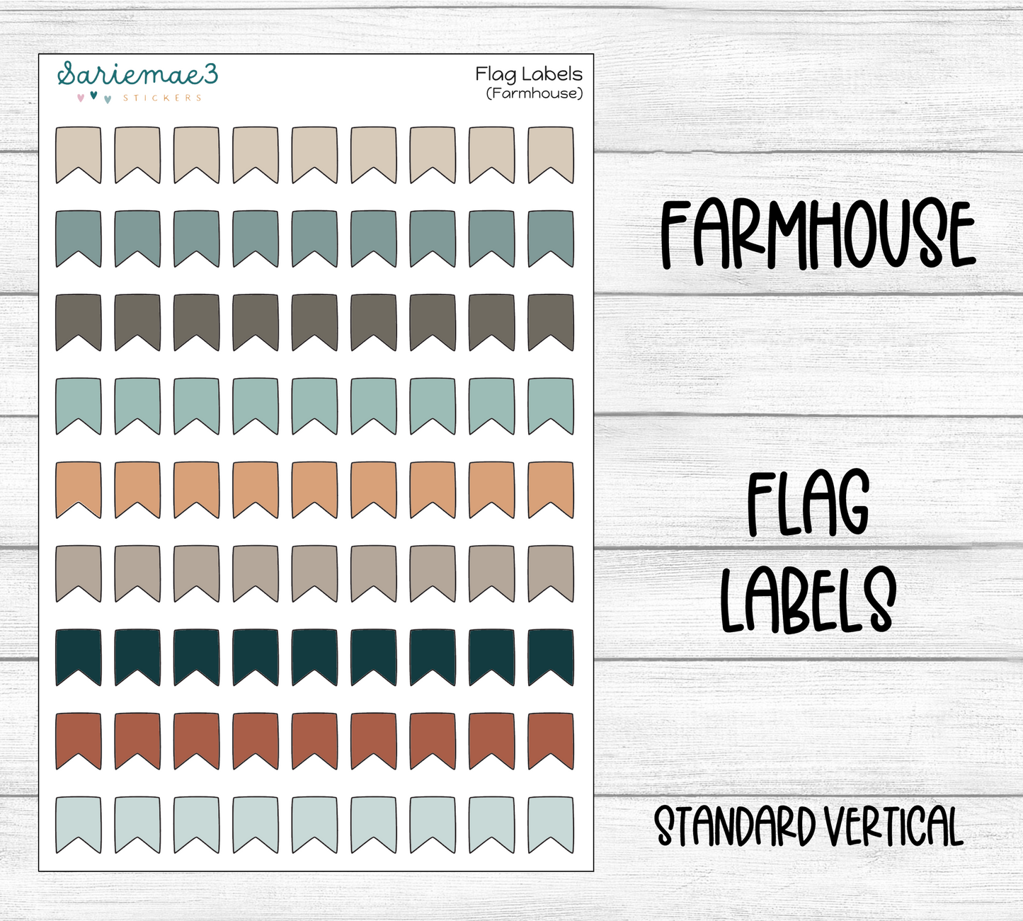 Flag Labels (Farmhouse)