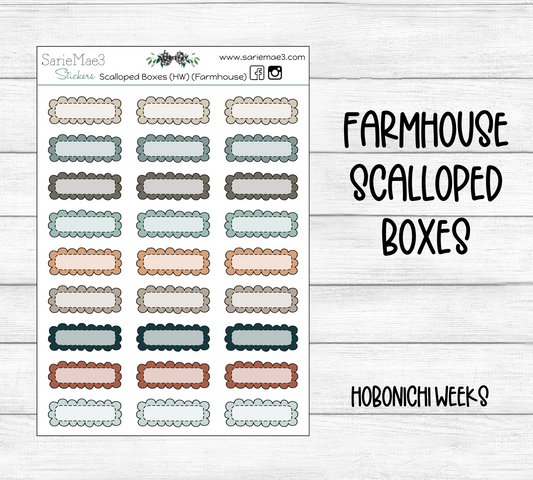 Scalloped Boxes (Farmhouse) Hobo Weeks