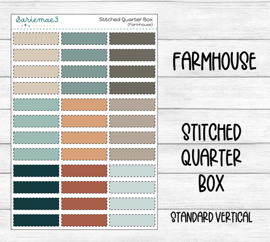 Stitched Quarter Box (Farmhouse)