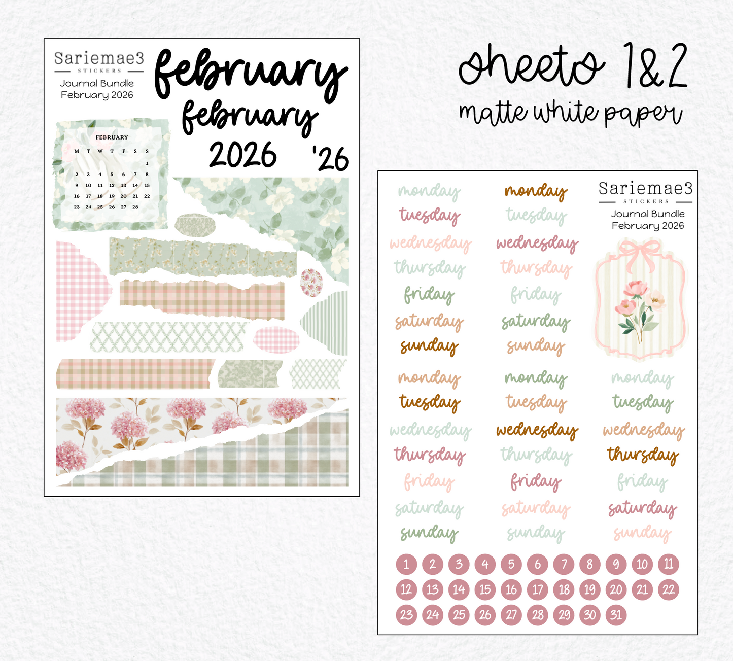 February Journal Bundle (20% off) LIMITED TIME! Bundle will be removed 2/28/26.