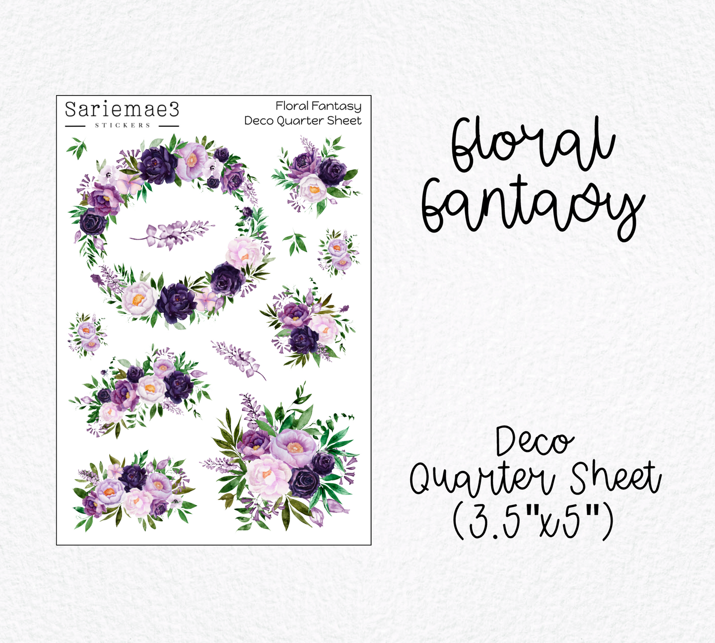 Floral Fantasy Deco Quarter Sheet