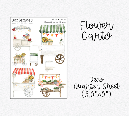 Flower Cart Deco Quarter Sheet