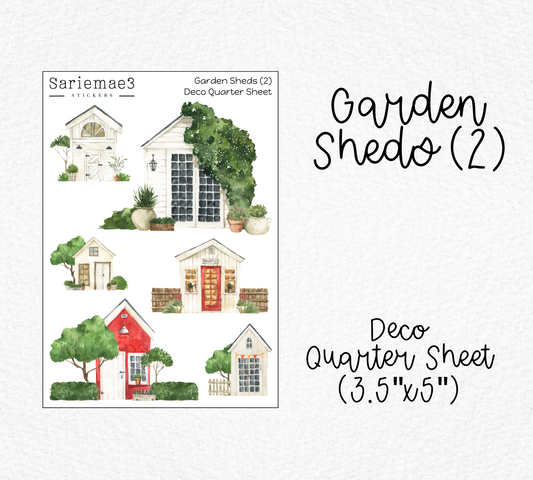 Garden Sheds (2) Deco Quarter Sheet