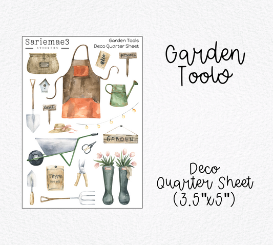 Garden Tools Deco Quarter Sheet