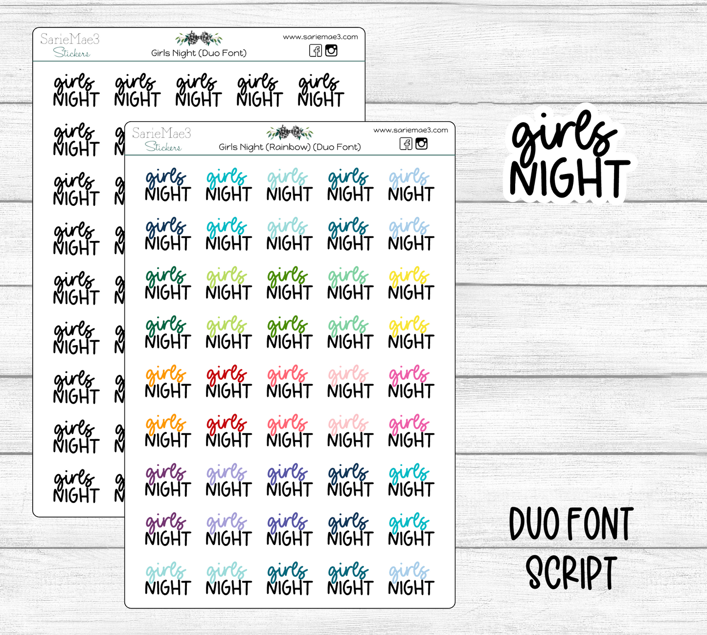 Girls Night (Duo Font)