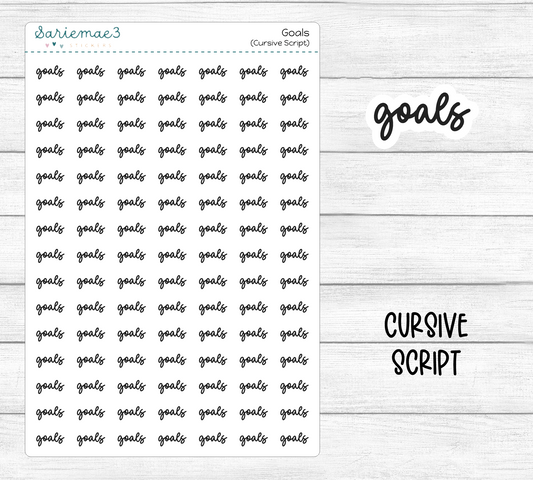 Goals (Cursive)