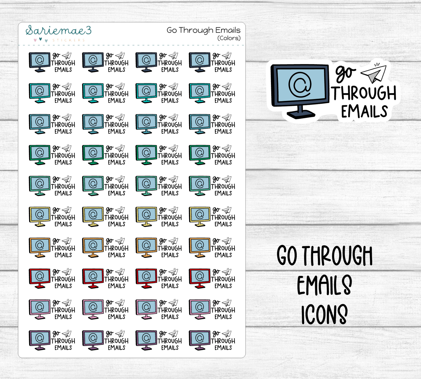 Go Through Emails Icons (Reformat)