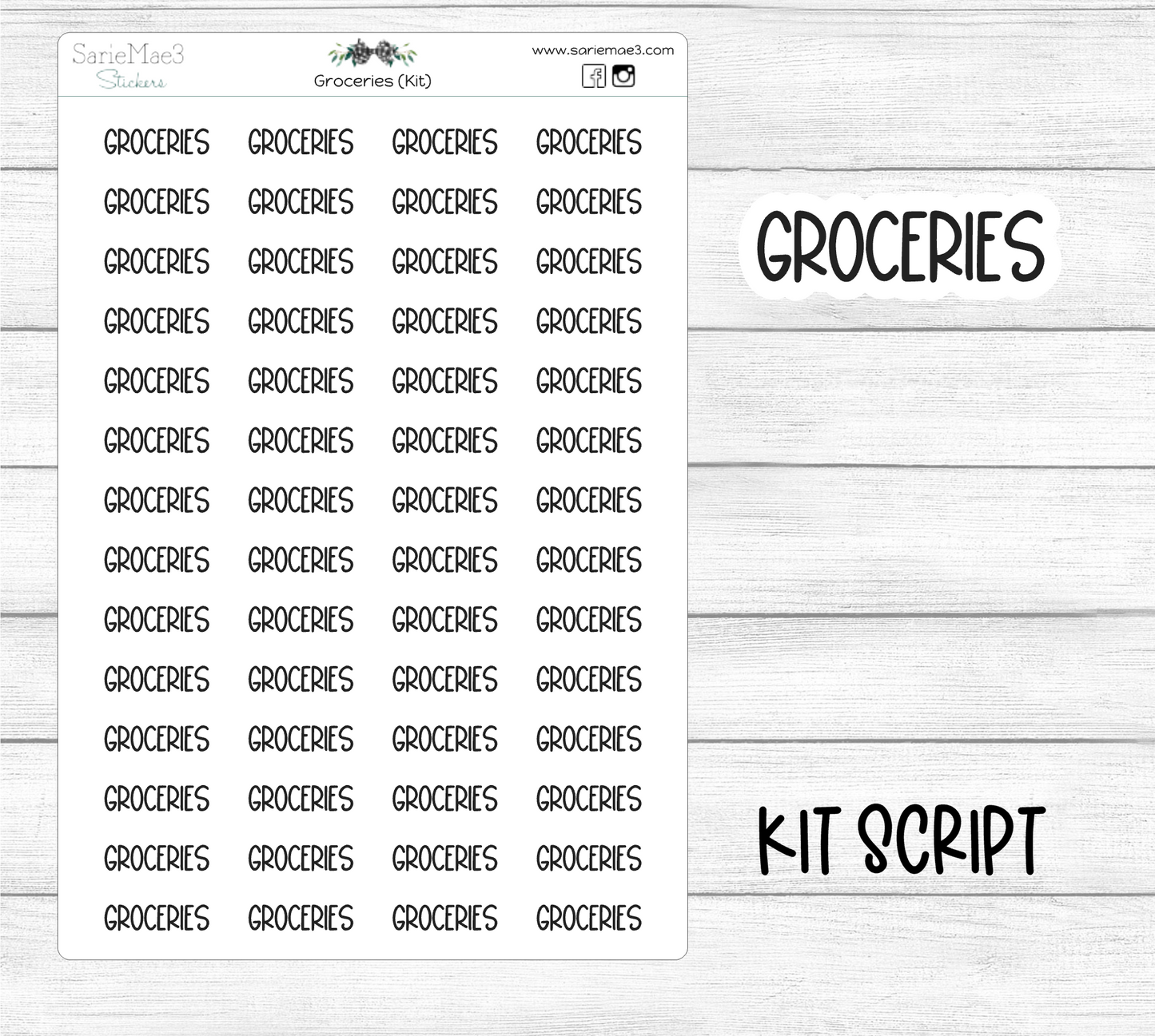 Groceries (Kit Font)