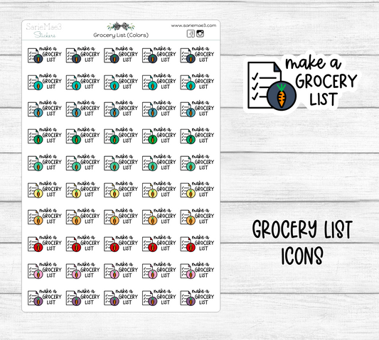 Grocery List Icons