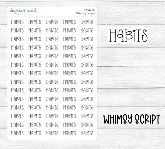 Habits (Whimsy)