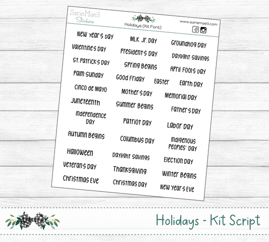 Holidays (Kit Font)