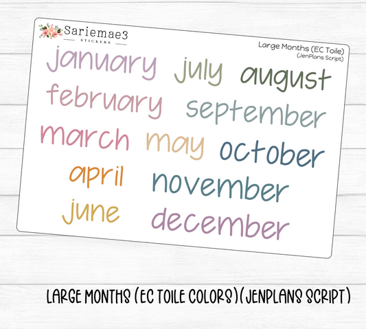 Large Months (EC Toile)(JenPlans)