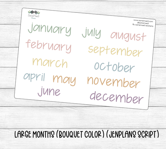 Large Months (EC Bouquet) (JenPlans)