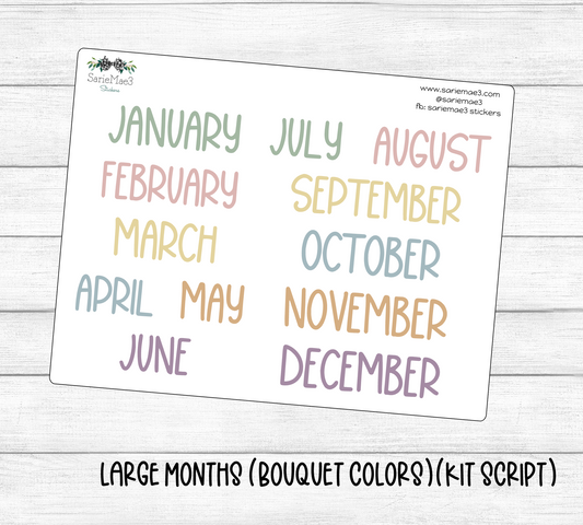 Large Months (EC Bouquet) (Kit Font)
