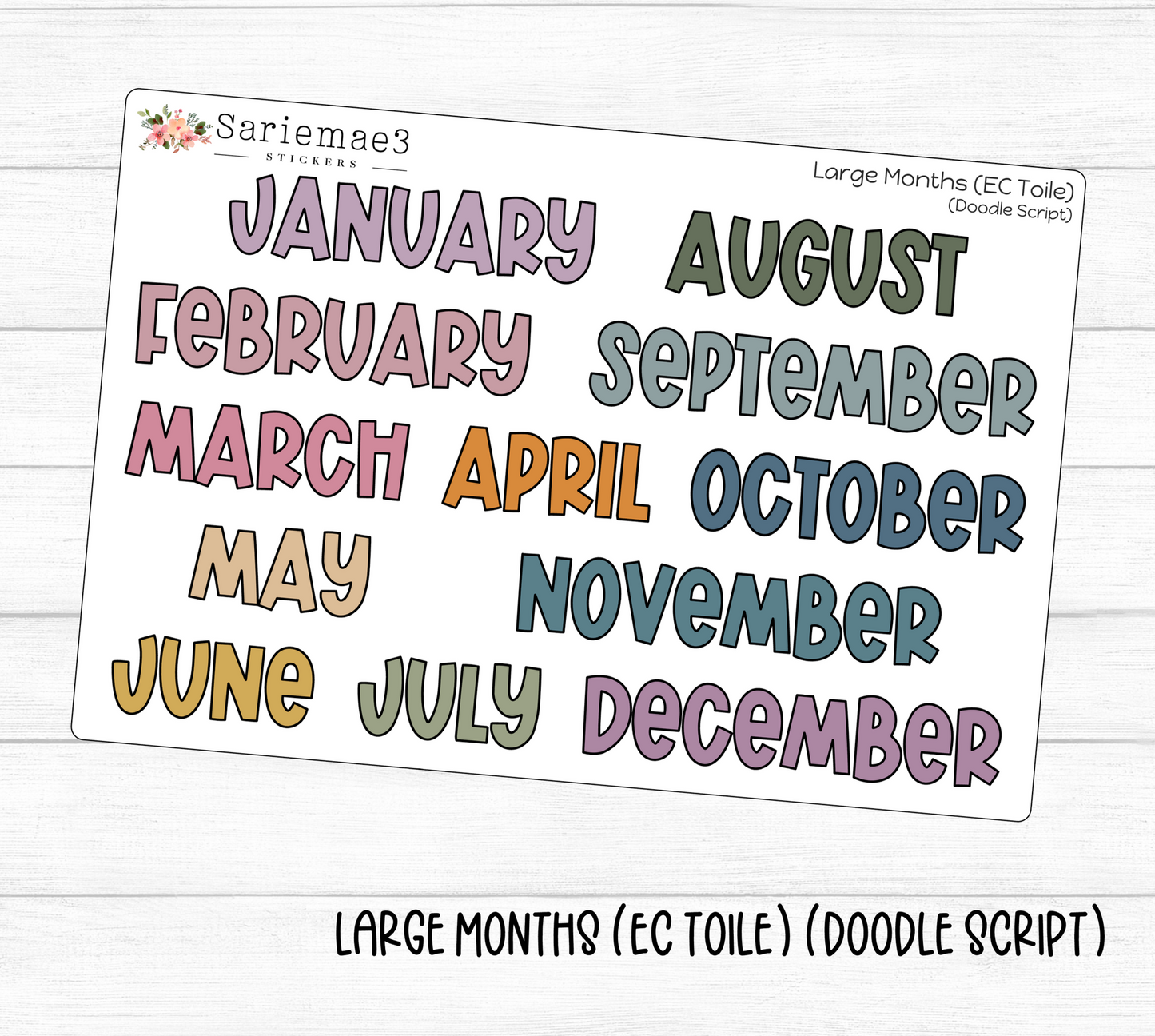 Large Months (EC Toile)(Doodle)