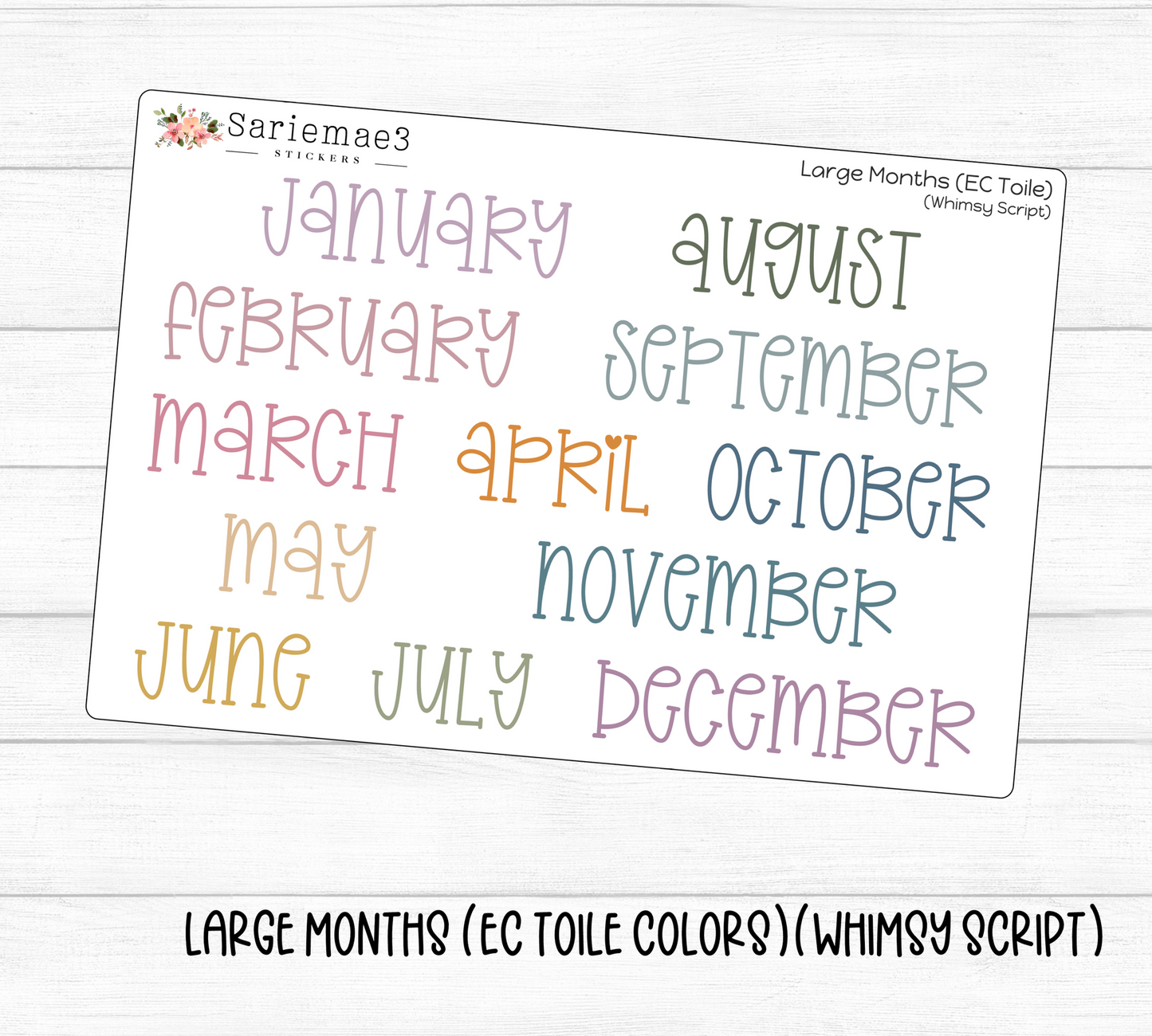 Large Months (EC Toile)(Whimsy)