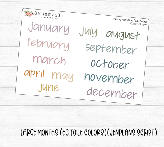 Large Months (EC Toile)(JenPlans)