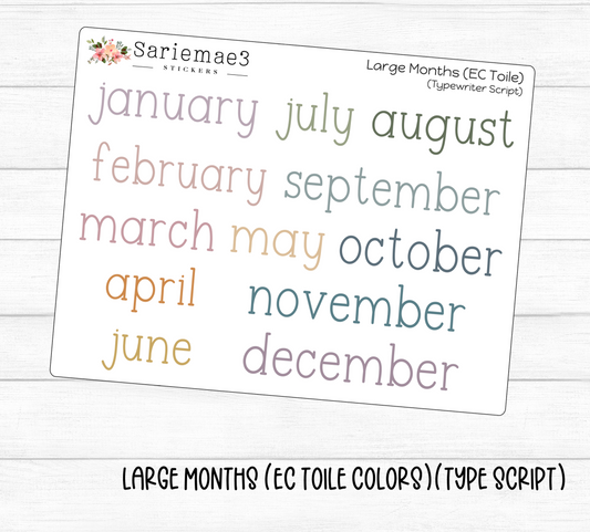 Large Months (EC Toile)(Type)