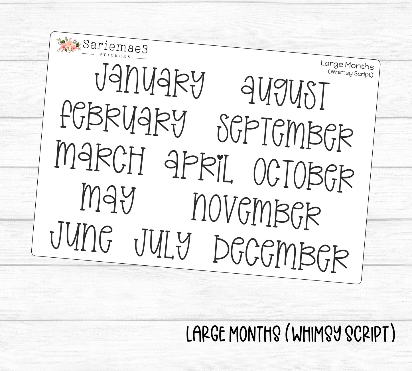 Large Months (Whimsy)