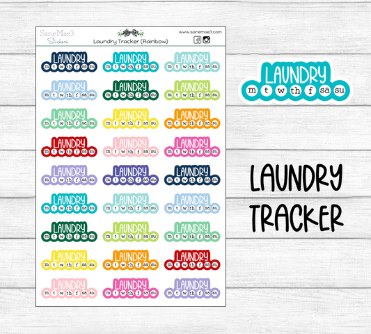 Laundry Rainbow Habit Tracker