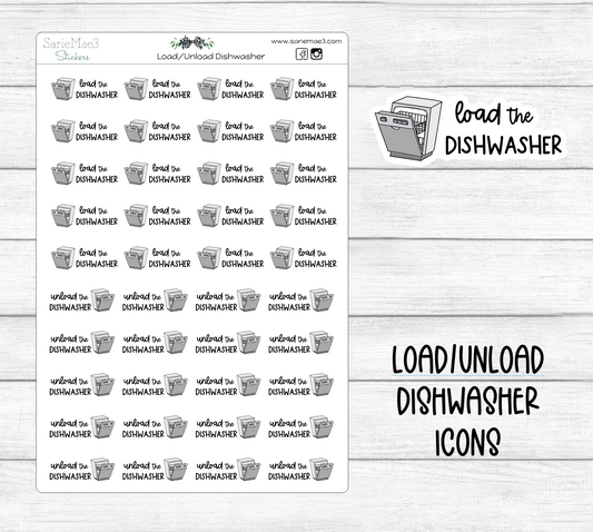 Load/Unload Dishwasher Icons