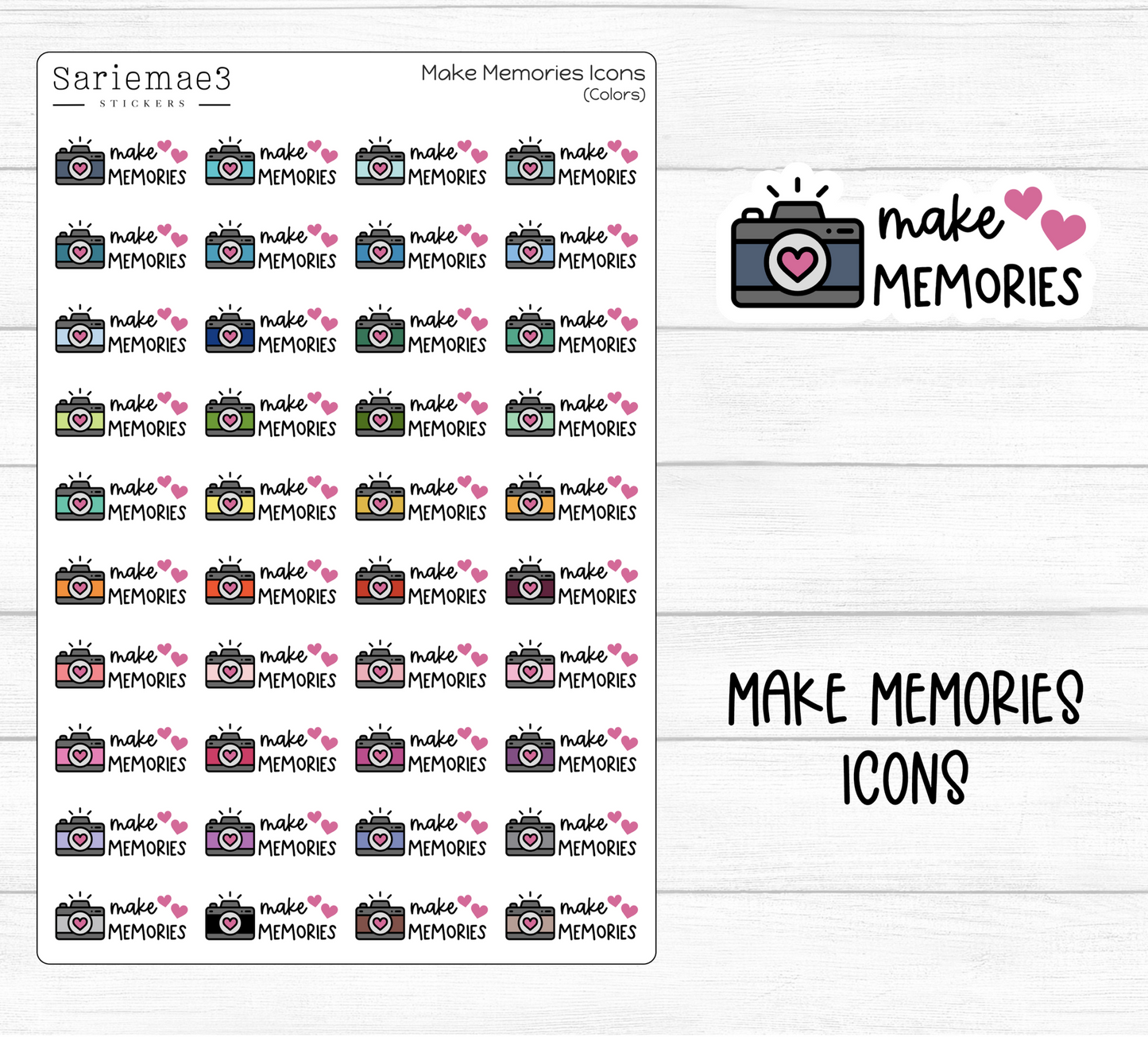 Make Memories Icons