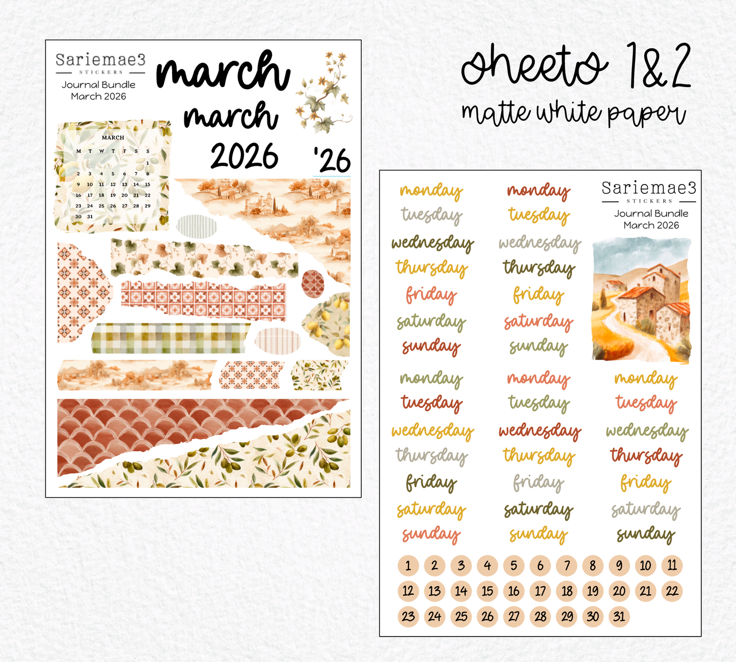 March Journal Bundle (20% off) LIMITED TIME! Available 3/2-3/31