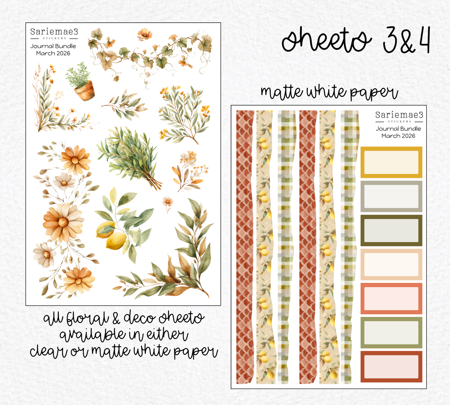 March Journal Bundle (20% off) LIMITED TIME! Available 3/2-3/31