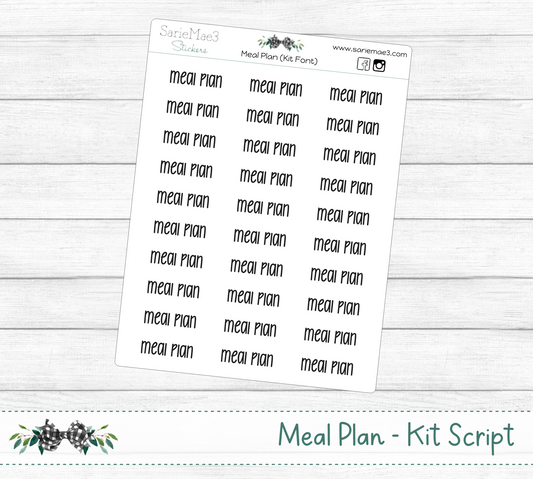 Meal Plan (Kit Font)