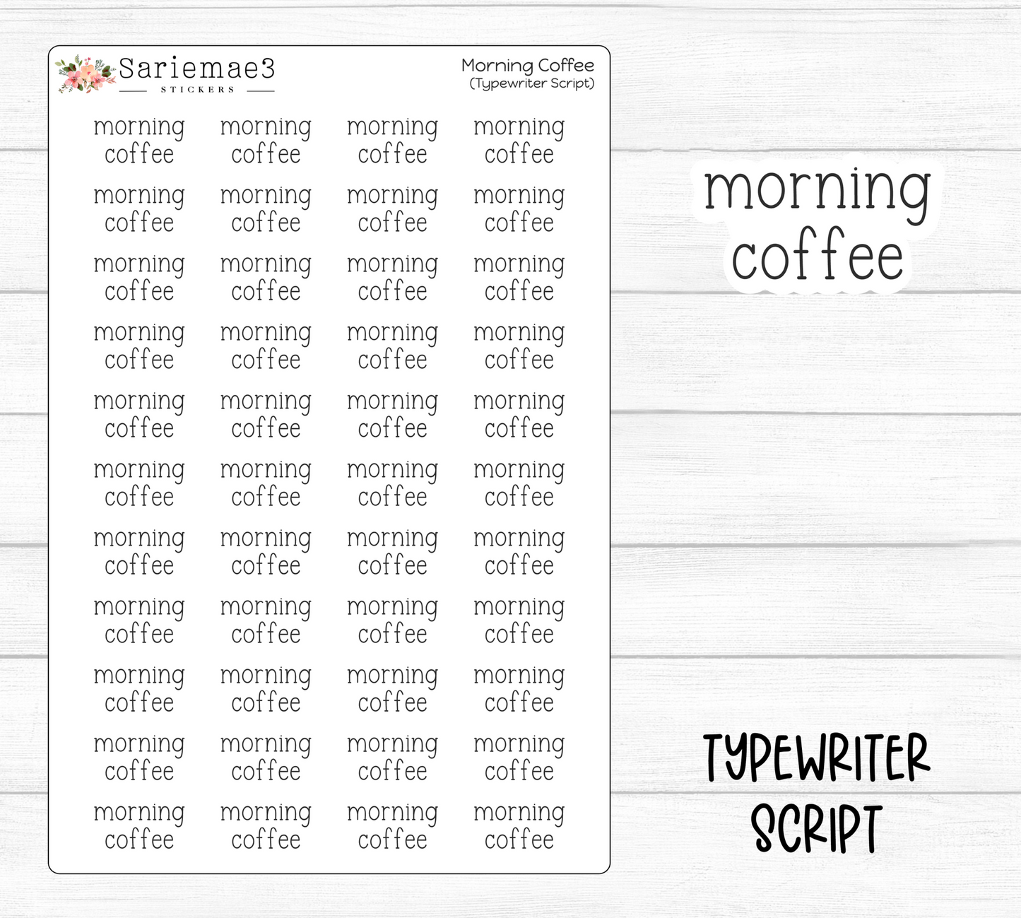 Morning Coffee (Typewriter)