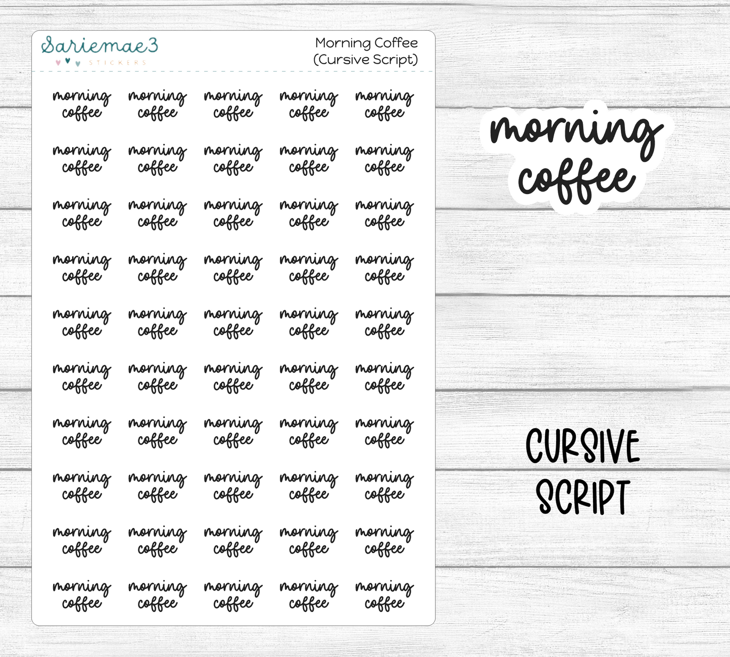 Morning Coffee (Cursive)