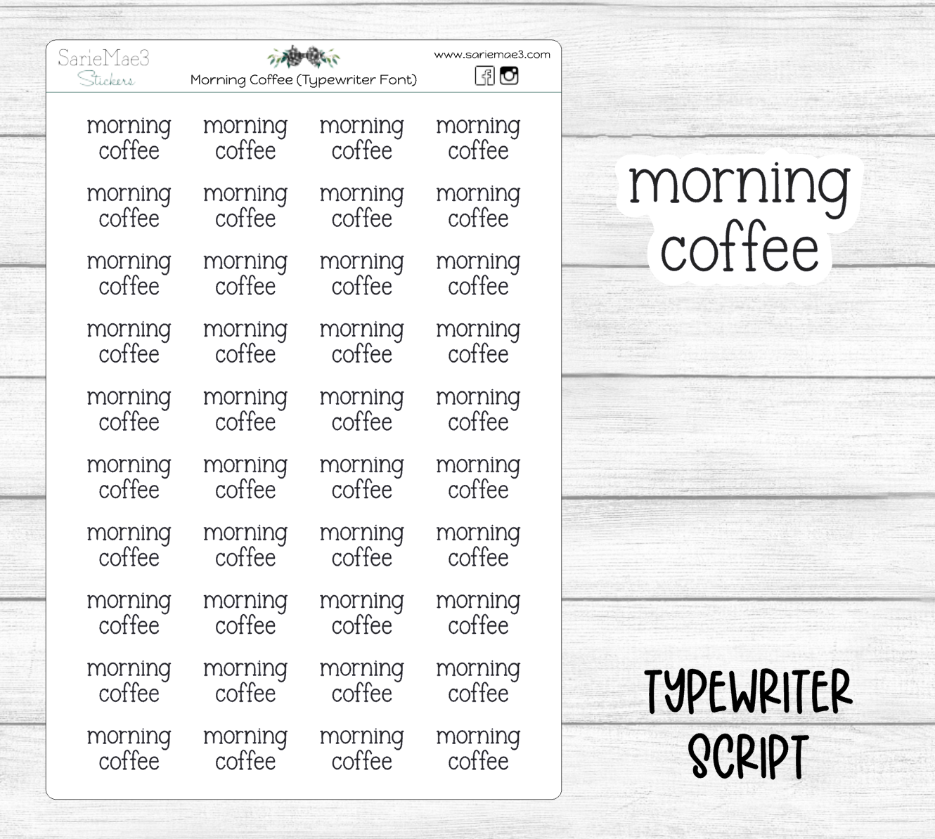 Morning Coffee (Typewriter)